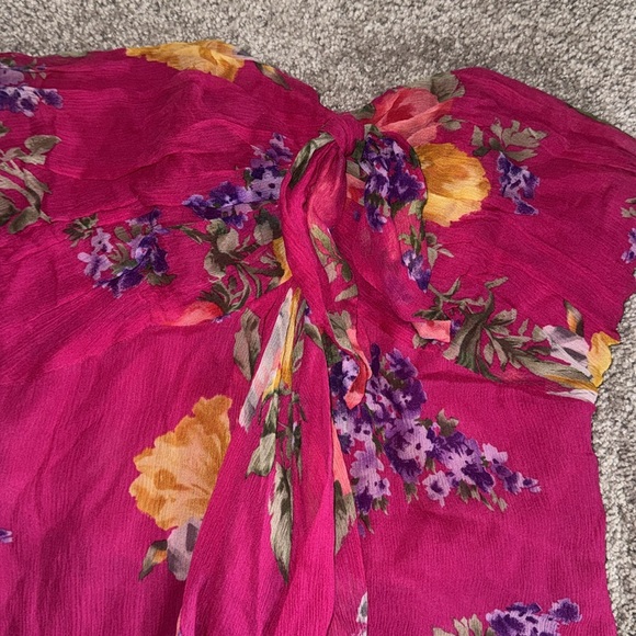 Ralph Lauren Barbados 4 silk dress vintage 90s pink strapless beach women’s - Picture 2 of 8